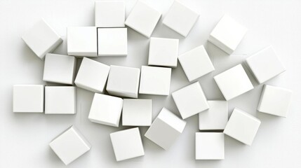 minimal photostock of a  abstract 3d square white technology communication concept background