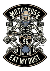 Obraz premium skull and crossbones - motorhead