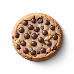 Fototapeta premium Delicious Caramel and Chocolate Chip Cookie