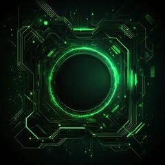 Abstract Green Circuit Board Technology Background