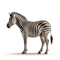 Fototapeta premium Plains Zebra Standing Side Profile