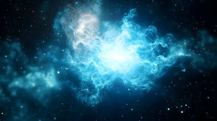 Obraz premium A vibrant depiction of a cosmic nebula, showcasing stunning colors and gas clouds in the vastness of space.