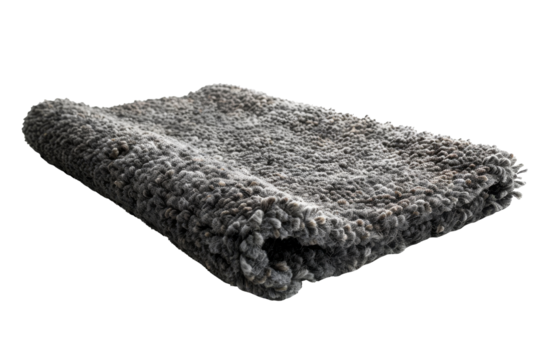 Grey doormat isolated on transparent background.