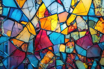 Abstract colorful shattered glass texture with high detail --chaos 