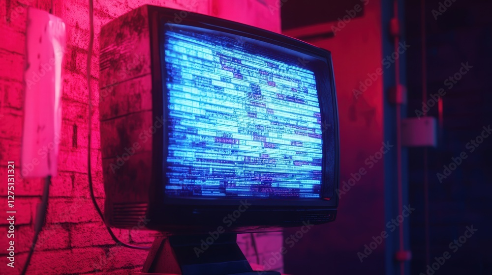 Poster digital ransom note displayed on a computer screen, demanding cryptocurrency for data decryption.