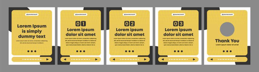 simple carousel or microblog template for social media posts © Rozin