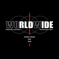 worldwide street wear design concept.