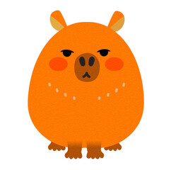 カピバラのキャラクターイラスト