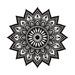 round lace pattern vector illustration