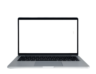 laptop mockup transparent background isolated