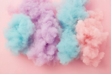 Fototapeta premium Pastel clouds background with pink, purple, blue colors for artsy design