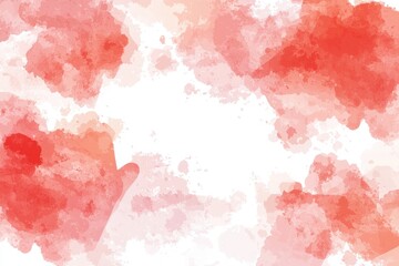 Fototapeta premium Soft Red Watercolor Background with Abstract Patterns and Textures