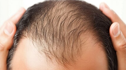 Fototapeta premium Male Pattern Baldness: Receding Hairline and Thinning Hair