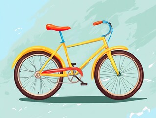 Fototapeta premium bright bicycle with colorful accents