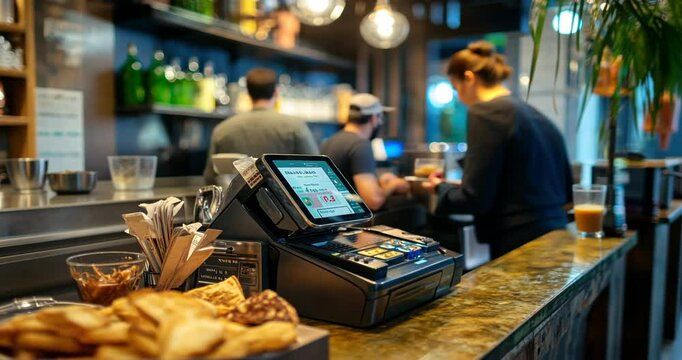 POS System in a Busy Cafe