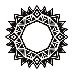 round ornamental frame vector illustration