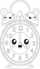 creat a alarm clock line art