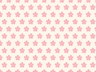 散りばめられた桜の花のフレーム