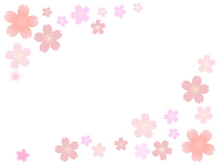 かわいい桜の花のフレーム