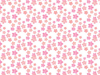 散りばめられた桜の花のフレーム