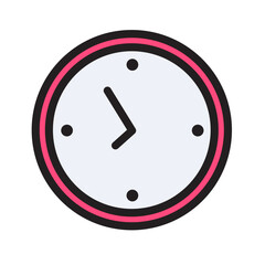 Clock Filled Line Icon