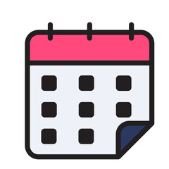 Calendar Filled Line Icon
