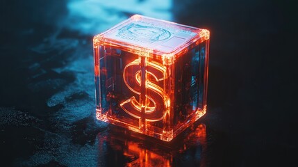 money icon with an emphasis on its elegant simplicity, representing the future of wealth and investment