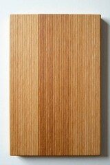 Fototapeta premium Textured Wooden Panel Natural Light Brown Wood Grain with Vertical Grooves for Interior Design and Architectural Projects