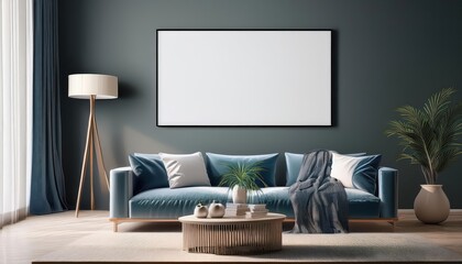 Vibrant Modern Living Room Design, Stunning 3D Render with Geometric Lines and Textures in Contemporary Style, Illuminating Minimalist Interior Space for a Sophisticated and Elegant Atmosphere