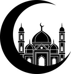 Moon Mosque Silhouette