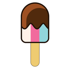 ice cream food little boy vector illustration