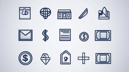 modern and transparent money icon design, showcasing the simplicity and clarity of financial symbols in a minimalist style