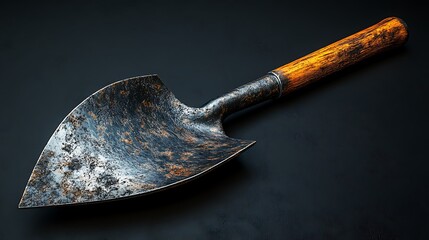 Farm tool with aged steel blade high resolution picture