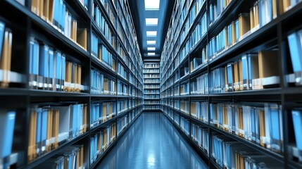 modern document management system concept with cloud-based storage, offering easy access, search, and organization of digital files.