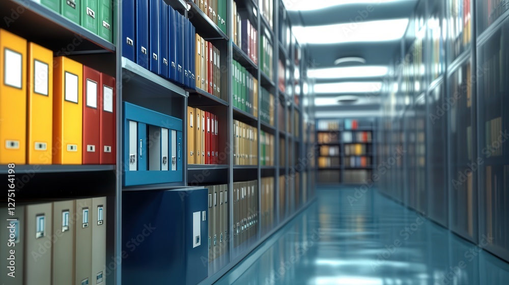 Poster document management system in use, showing a digital interface for organizing and retrieving importa