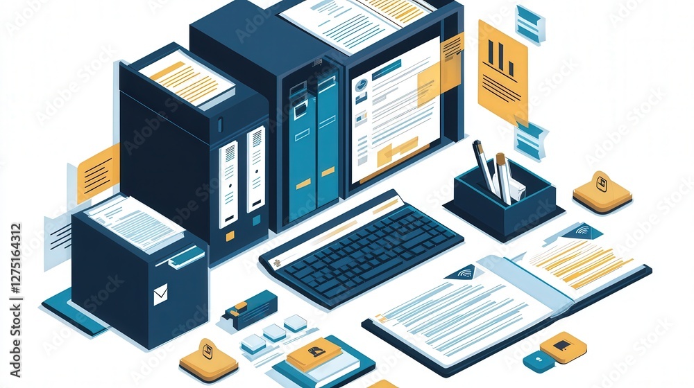 Poster document management system with file storage, version control, and secure access for business profes