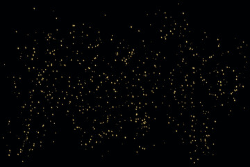 Gold Glitter Texture On Black Background