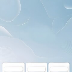 The background should feature soft gradient colors, transitioning from light blue at the top to a smooth white at the bottom.