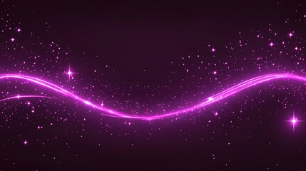 Obraz premium Pink Light Trails Across a Dark Starry Background