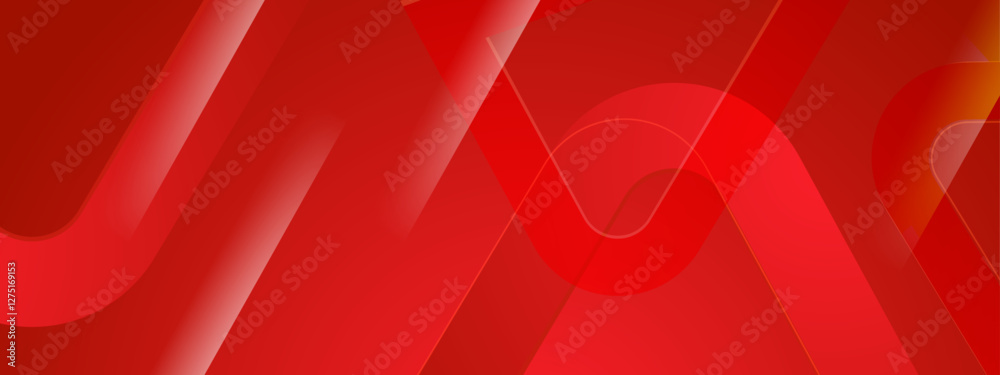 Fototapete dynamic red overlapping shapes on abstract background design suitable for backgrounds, digital designs, and business presentation