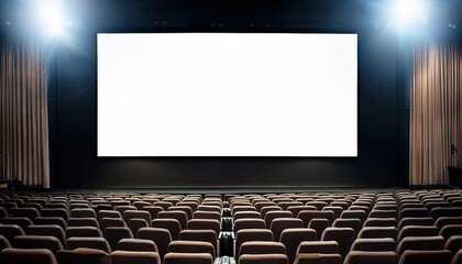 Vibrant Movie Theatre Marquee Displaying the Anticipated Blockbuster, Bathed in Cinematic Light and Glamour Against a Rich Red Velvet Backdrop, An Invitation to an Epic Night Out.