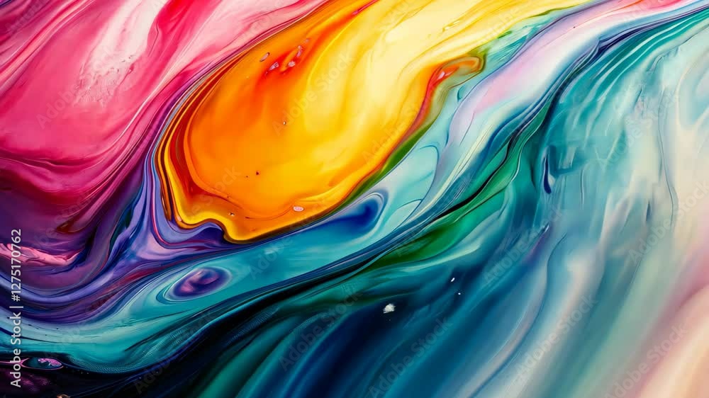 Canvas Prints colorful liquid motions create dynamic abstract patterns in vibrant blends of hues and textures, col
