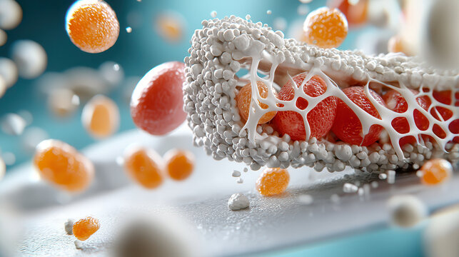 hyper realistic depiction of kidney stones under microscope, showcasing intricate textures and vibrant colors. image highlights complex structure and composition of stones