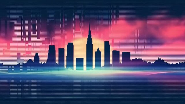 retro background combination with modern digital style