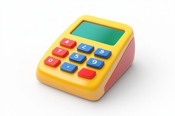 3D glyph of payment processing, clean and efficient symbol placed on a white surface.