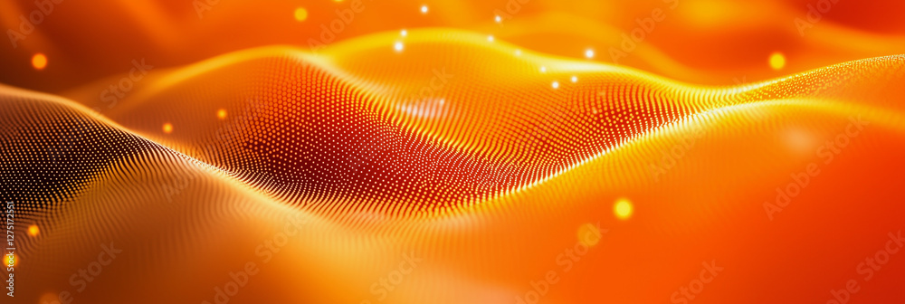 Poster bright orange background with a wave pattern. the orange background is a representation of a wave, a
