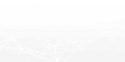 Abstract white futuristic background with interconnected dots and lines in 4k rendering, interconnected, background