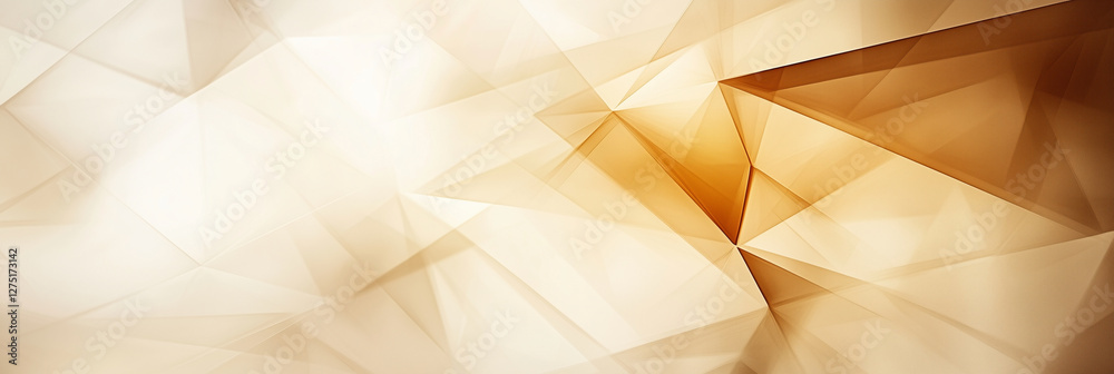 Poster white background with a yellow triangle on it. the triangle is made up of many smaller triangles