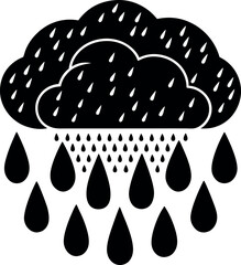 vector weather icon, rain icon in trendy flat style vector