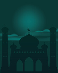 Ramadan background design template with islamic element